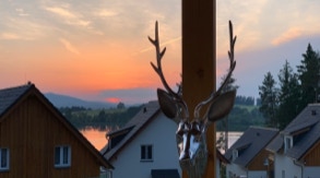 Sunset at the Lipno Lake