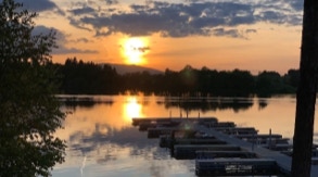 Sunset at Lipno Lake